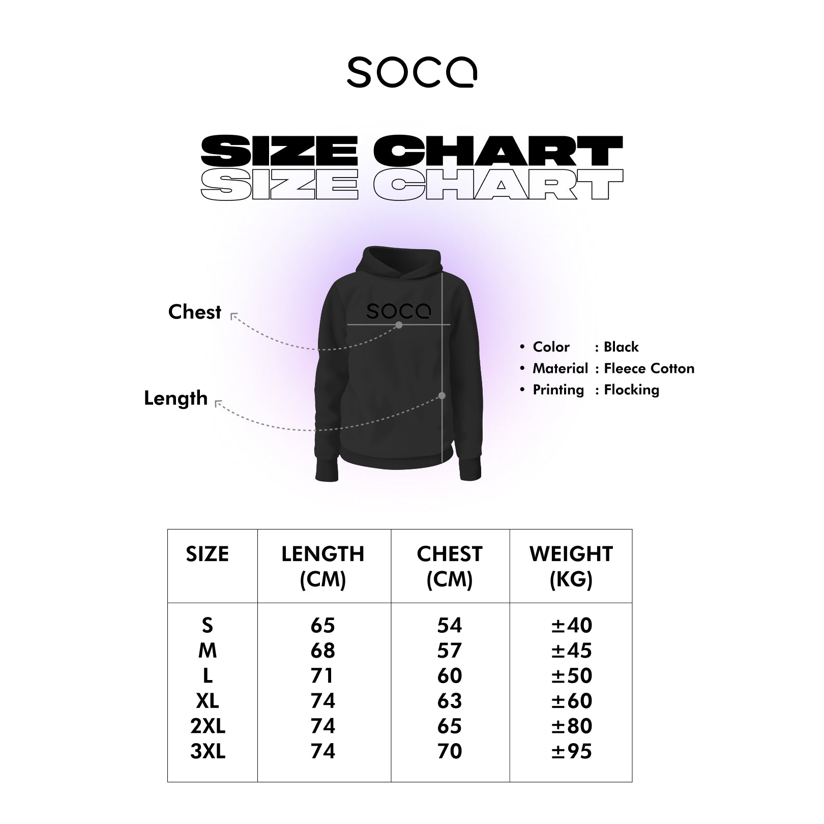 SOCA STORE - HOODIE HITAM