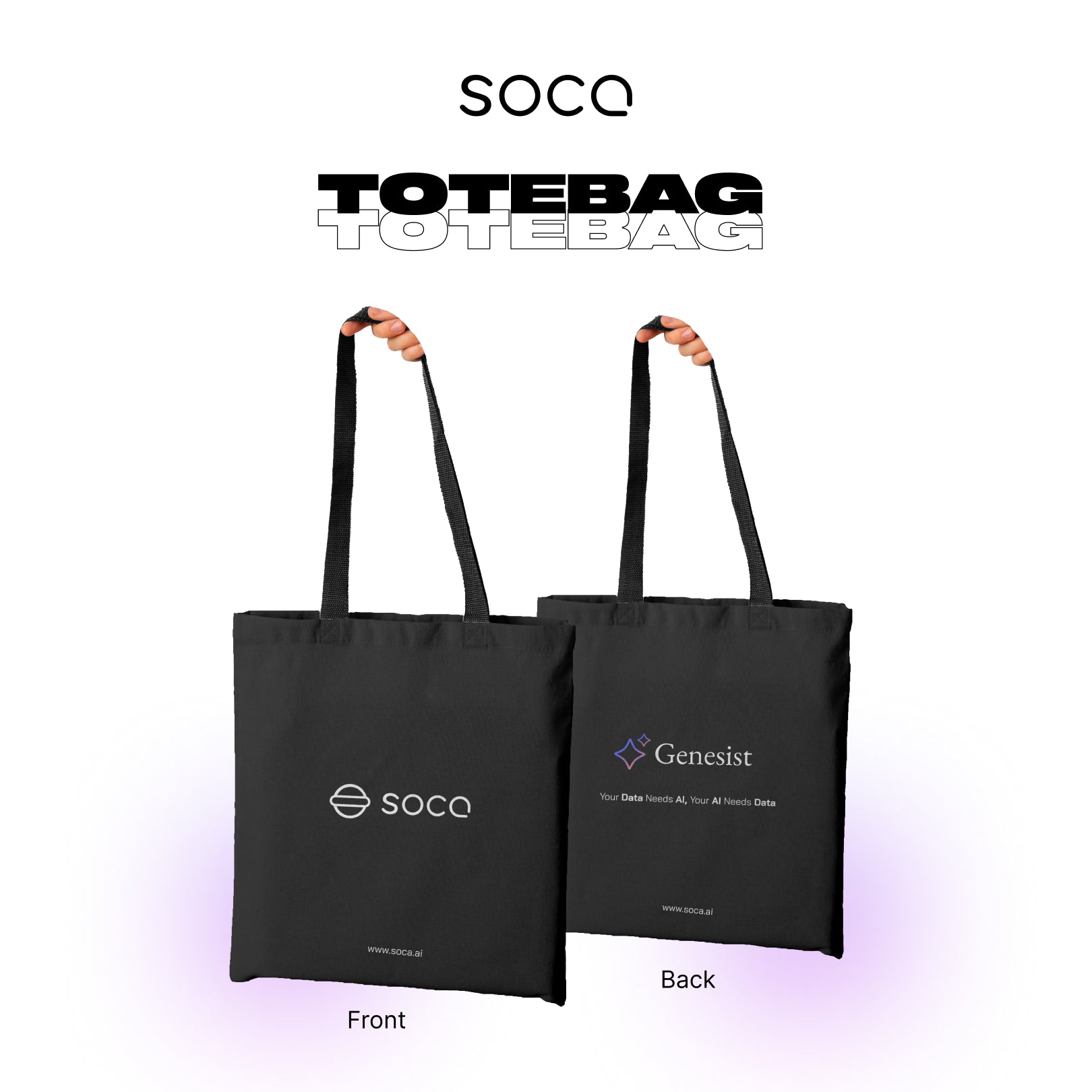 SOCA STORE - TOTEBAG KANVAS HITAM