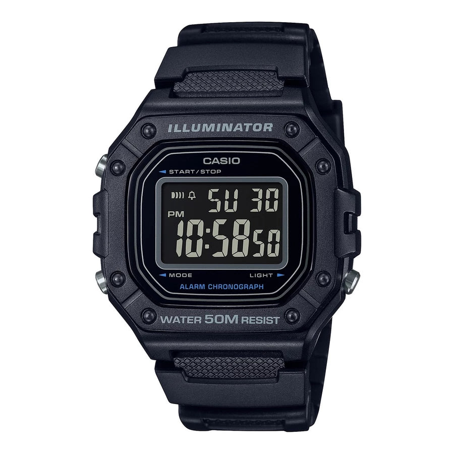 Casio Jam Tangan Pria General W-218H-1BVDF Original Digital Black